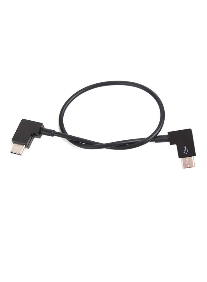 كابل شحن ومزامنة بيانات من TYPe-C إلى مايكرو USB أسود - Image 4